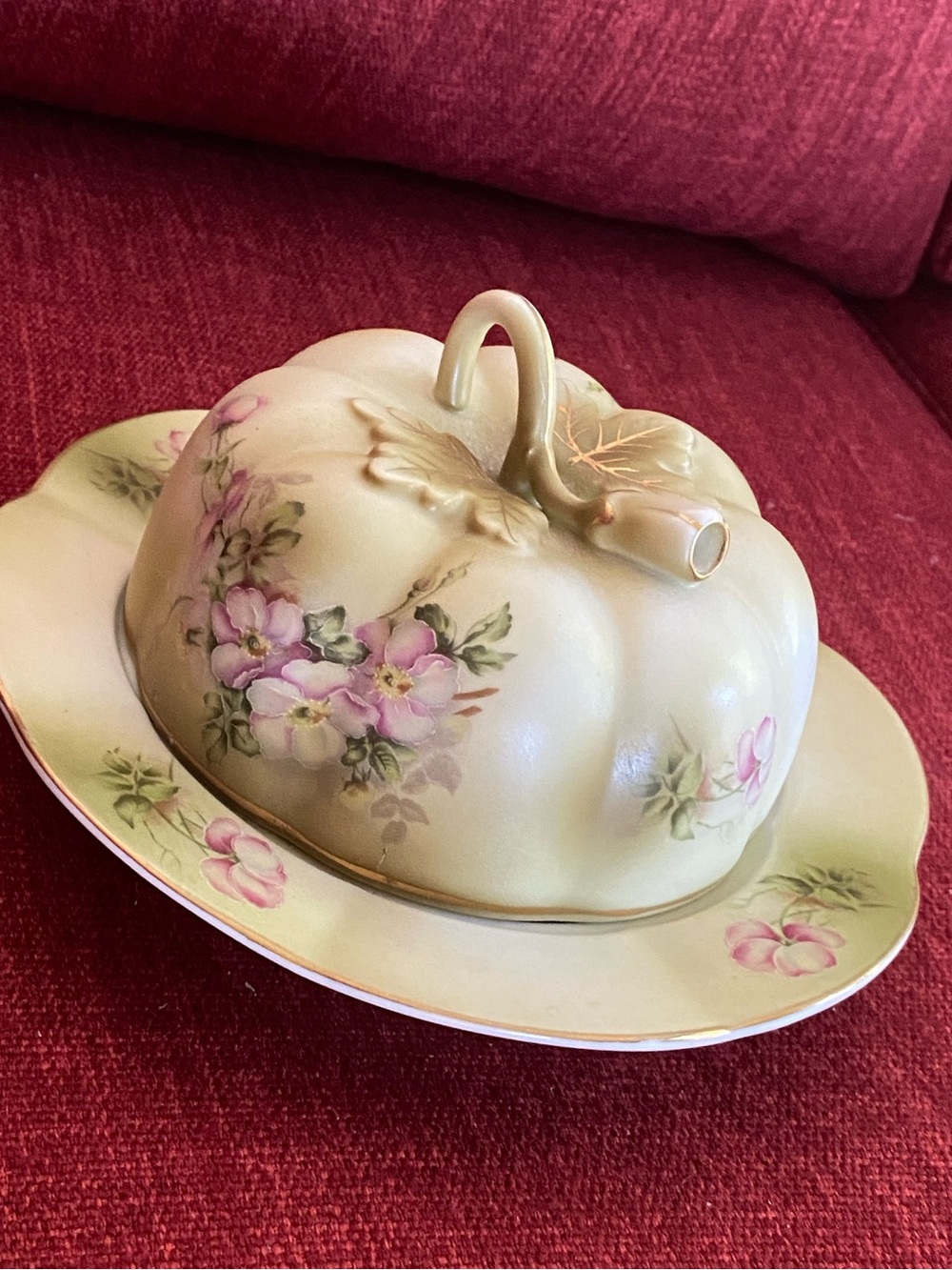 Vintage Hand Painted Nippon Cheese or Butter Dish